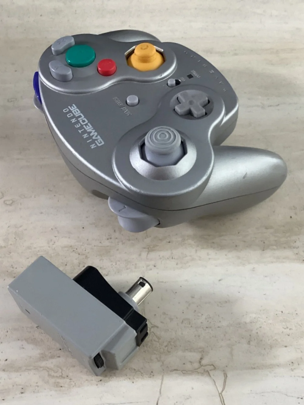 Nintendo GameCube WaveBird Wireless Controller With Dongle Receiver Silver